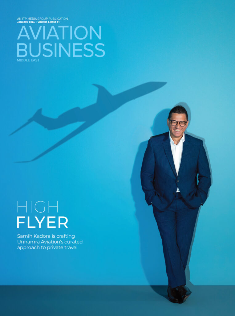 Aviation Business Middle East cover highlighting rising aviation executive in the GCC region.