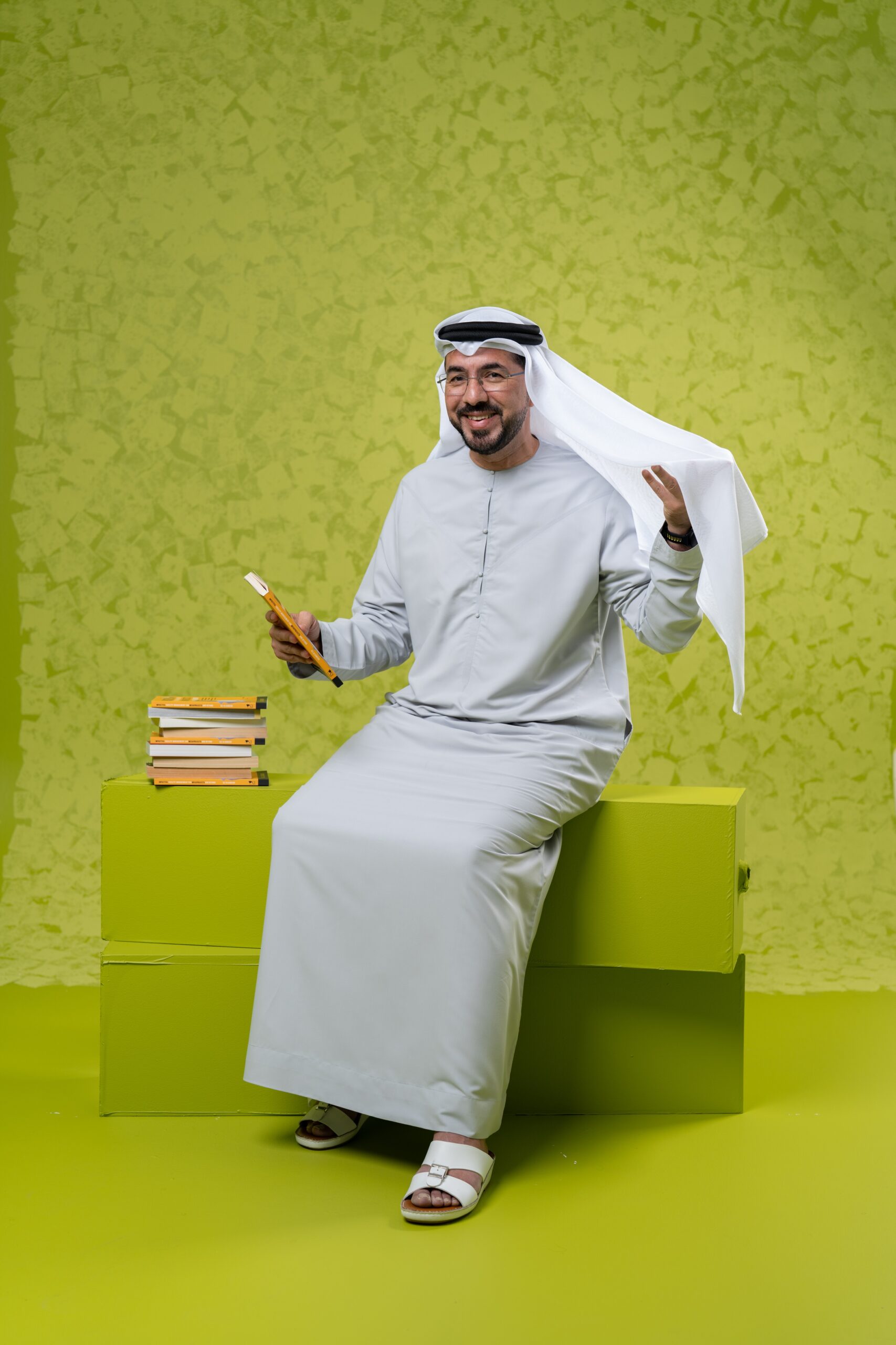 Ali Alsuwaidi seated against a modern backdrop representing Facilities Management Middle East video interviews and expert insights.